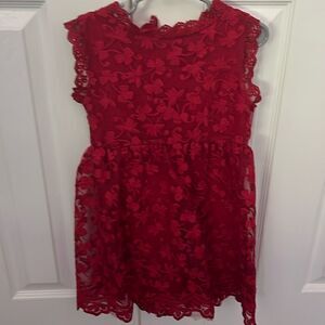 Cute red lace dress